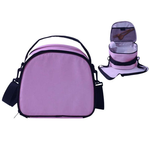 Picture of IDRINK LUNCH BAG WITH STRAP PURPLE 23X25X15CM